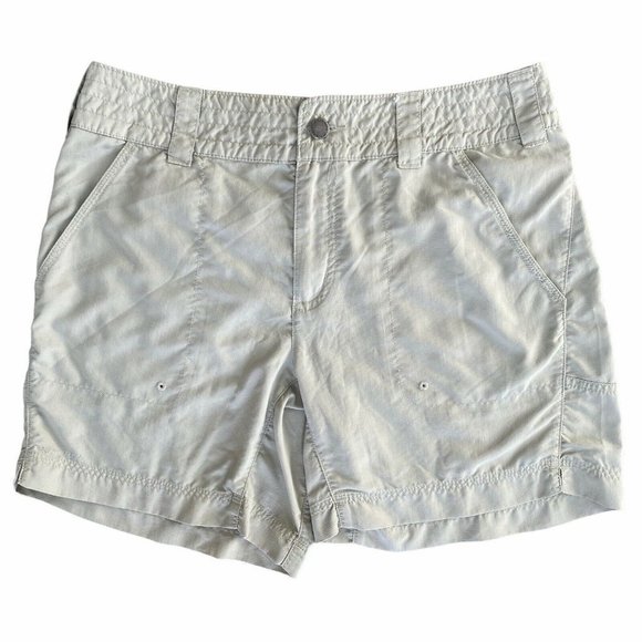Columbia Titanium Packable Shorts Women’s Size 8 Lightweight Nylon Tan - Picture 1 of 4